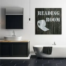 Stupell Industries 196216010770 Reading Room Phrase Rustic Bathroom Designed By Carol Robinson Canvas Wall #2