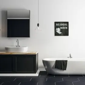 Stupell Industries 196216010794 Reading Room Phrase Rustic Bathroom Wall Art 17 X Black Framed #2