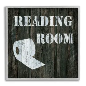 Stupell Industries 196216010817 Reading Room Phrase Rustic Bathroom Designed By Carol Robinson Gray Framed
