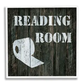 Stupell Industries 196216010862 Reading Room Phrase Rustic Bathroom Designed By Carol Robinson White Framed