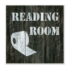 Stupell Industries 196216010879 Reading Room Phrase Rustic Bathroom Designed By Carol Robinson Wall Plaque