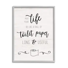 Stupell Industries 196216295108 Life Like Roll Long And Useful Phrase Designed By Natalie Carpentieri Gray F