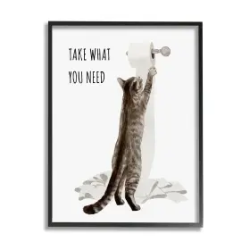 Stupell Industries 197081476401 Take What You Need Cat Framed Wall Art Design By Ziwei Li