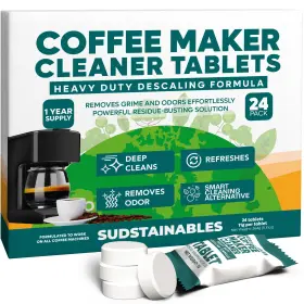 Sudstainables 850064817065 Coffee Maker Cleaner Tablets Descaling And 1 Count Pack Of 24 Fresh Scent