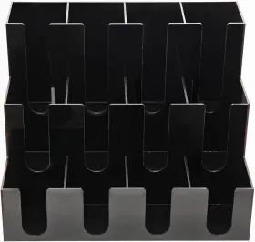 Ccd-12 Supplies Large Acylic Coffee Cup And Lid Dispenser With 12 Compartments Counter Top For