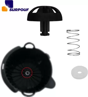 Surpouf 445046666620 2-pack Coffee Replacement Brew Basket Spring Loaded Stopper Kits Fits For Mr. Co #3
