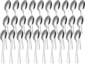 S-coffeespoons-4 Suwimut 30 Pieces Demitasse Espresso Spoons Mini Coffee Spoon 4.4 Silver
