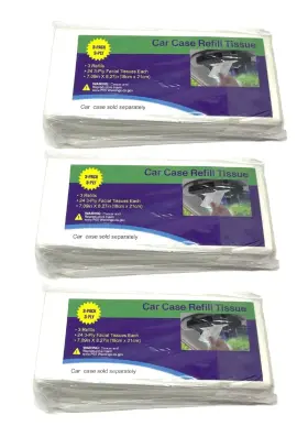 0776524-3 Sweet Online Deal 3-ply Tissue Refill Packs For Car Visor Case Tissues Box 9 Pack