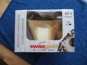 Swiss Gold 020658010091 Elfo Swissgold 23k Plated Coffee Filter Kf 4 12 Cup New 0206580100