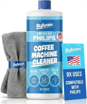 Sylvan Hills 850070070034 Descaling Solution Compatible With Philips Saeco Free Cleaning Cloth 12 Mont