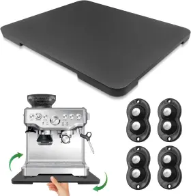 Taladad 705353887314 Appliance Slider 360 Rolling Tray For Coffee Maker Bamboo Pot Tra