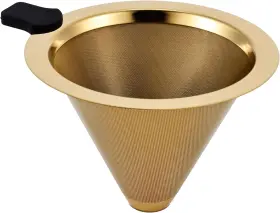 Taotaotse 755801873499 Small Size Pour Over Coffee Filter Dripper Stainless Steel Metal Cone Drip Coff