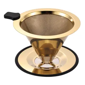 Taotaotse 755801873543 Stainless Steel Pour Over Coffee Dripper Paperless Filter For Single Cup