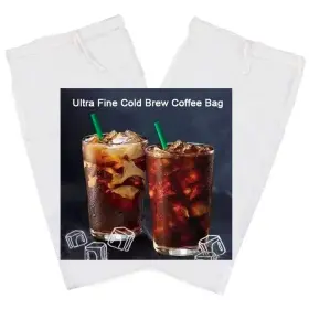 Teayir 604753641154 2 Pack Cold Brew Coffee Bag 120 Micro Food Grade Nylon Ultra Fine Mesh 8.6x5