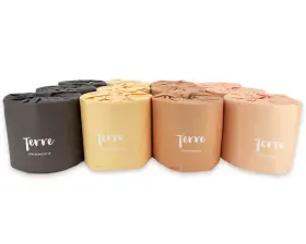 Terre 196852815555 Premium 100% 4-ply Bamboo Toilet Paper Unscented And Unbleached 12 Rolls Fsc