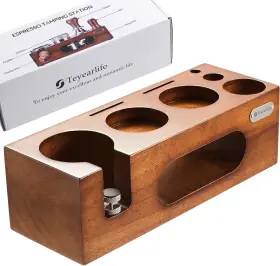 Tsr009 Teyearlife Espresso Tamping Station Called Coffee Tamper Fit 51 To Walnut Wood
