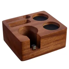 Tsr1223 Teyearlife Tamping Station For Portafilters Solid Wood Espresso Accessories 5