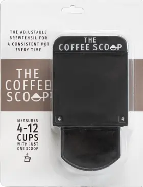 The Coffee Scoop 198168380062 First All In One Adjustable 2 Inch X 4 Compacted Black