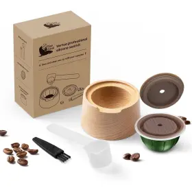 The Coffee Seal 659467526266 Professional Silicone Kit To Reuse Compatible Vertuoline Capsules Vertuolin