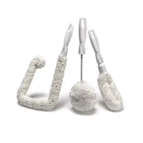B233c The Fryoilsaver Company Glassware Cleaning Brush Kit Pack Of 3 Home Decanter White