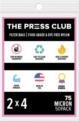 The Press Club 313054378385 75 Micron Premium Nylon Tea Filter Bags 2 Inch X 4 50 Pack