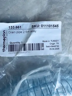 011101545 Thermoplan 133.661 Drain Pipe Plastic 2.5m Mpn Sku Batch 8446792