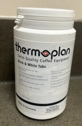Thermoplan 640131500029 Cleaning Tablets For Coffee Machines Black&white 90 3g