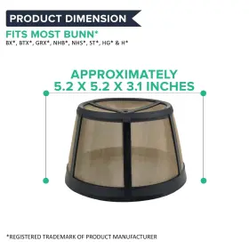 Think Crucial 701980790201 Replacement Coffee Filter Compatible With Bunn Makers 18 Ounces Part # #3