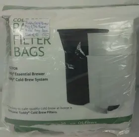 Toddy 758591011386 Cold Brew Package Of 20 Os Paper Filter Bags New - Lot 4 B10