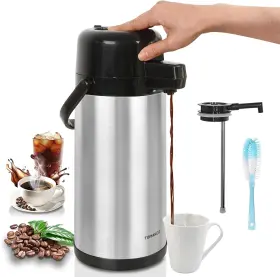Tomakeit 313036516552 Airpot Coffee Carafe For Keeping Hot 102oz/3l Dispenser Thermal With Pump
