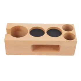 Topincn 546672708545 Wooden Coffee Tamping Station Wood Filter Tamper Holder Espress