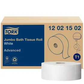 12021502 Tork Jumbo Toilet Paper Roll White T1 Advanced 2-ply 6 X 1600 Feet 12021