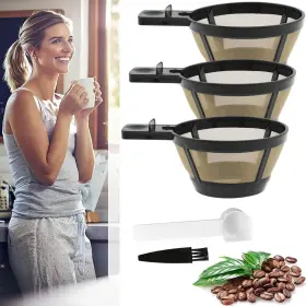 Tqeonkl Cmp 00h 01 Reusable Single Coffee Filter Baskets 3pc Basket Grounds Filters