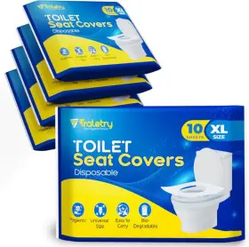 Tr01 Traletry 50 Biodegradable Disposable Toilet Seat Covers For Travel And Camping