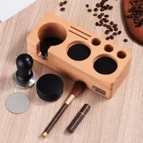 Mf-196us Treelf Espresso Tamping Station 6pcs 54mm Beech Coffee With Tools #2