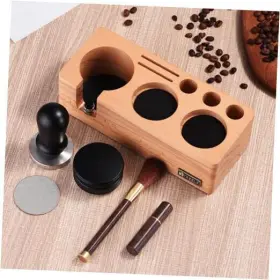 Mf-196us Treelf Espresso Tamping Station 6pcs 54mm Beech Coffee With Tools