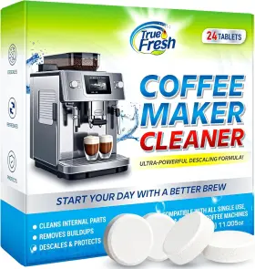 Coffe24 True Fresh Coffee Machine Descaler And Cleaner Tablets - 24 Count Uses For Keurig Breville