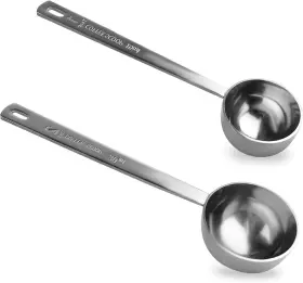Gwz30 U/dkeuld 2 Pack Coffee Scoop Tablespoon Measure Spoon Contains 1 30ml 15ml Silver