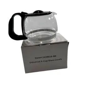 2439010-bk Universal 4 - Cup Glass Carafe Coffee Maker Replacement New