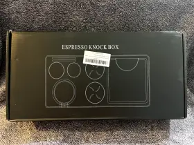 Universal 610877356591 Coffee Knock Box Espresso Bin Container Holder Grinds Waste Tamper Black Abs Us
