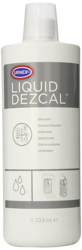 Urnex 754631603450 Liquid Dezcal Activated Descaling Solution - 33.6 Ounce 8 Uses For Use Wi