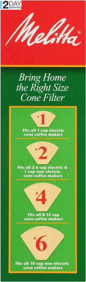 624602 Usa #4 Cone Coffee Filters Unbleached Natural Brown 100 Total Count - Pack #3
