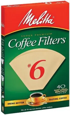 626412 Usa Inc 313108269263 Fba 626412#6 Natural Brown Cone Coffee Filters 40 Count 4 Pack New #2
