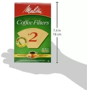 Usa Inc 445014088058 Cone Coffee Filter #2 100 Count- Natural Brown Pack Of 4 #2
