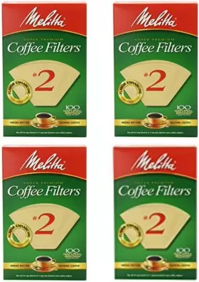 Usa Inc 445014088058 Cone Coffee Filter #2 100 Count- Natural Brown Pack Of 4 #3