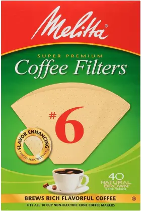 Bhbu0503a859 Usa Inc Cone Coffee Filters Natural Brown No. 6 40-count Pack Of 2 80 Filter