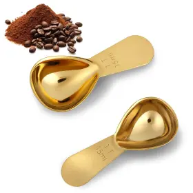 Scoops1 Uzylquw 3pcs Tablespoon Measuring Spoon Stainless Steel Metal Coffee 15ml Gold
