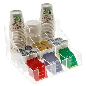 Vandue 749403005082 Ondisplay Acrylic Break Room Coffee Station Organizer For Clear #3