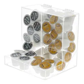 Vandue 749403005099 Ondisplay Acrylic 2 Section Flip Top Storage Bin For Coffee Clear #2