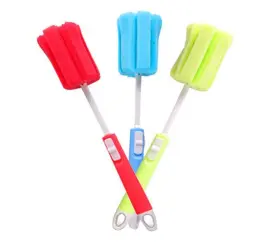 Zll42839 Vasana 3pcs Sponge Cleaning Brush - Adjustable Plastic Long Handle Cup Feeding Bottl